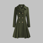 Dami | Elegant Long-Sleeve Double-Breasted Coat for Women