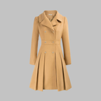 Dami | Elegant Long-Sleeve Double-Breasted Coat for Women