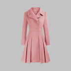 Dami | Elegant Long-Sleeve Double-Breasted Coat for Women