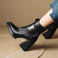 Abigail™ | Square-Heeled Ankle Boots with Strap