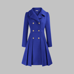 Dami | Elegant Long-Sleeve Double-Breasted Coat for Women