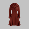 Dami | Elegant Long-Sleeve Double-Breasted Coat for Women