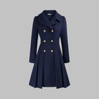 Dami | Elegant Long-Sleeve Double-Breasted Coat for Women
