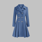 Dami | Elegant Long-Sleeve Double-Breasted Coat for Women