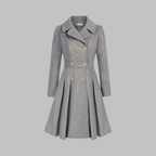 Dami | Elegant Long-Sleeve Double-Breasted Coat for Women
