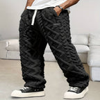 Geometric Print Elastic Waistband Pants