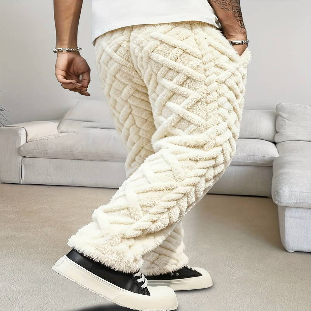 Geometric Print Elastic Waistband Pants