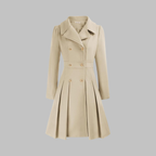 Dami | Elegant Long-Sleeve Double-Breasted Coat for Women