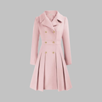 Dami | Elegant Long-Sleeve Double-Breasted Coat for Women