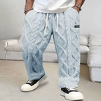 Geometric Print Elastic Waistband Pants