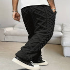 Geometric Print Elastic Waistband Pants