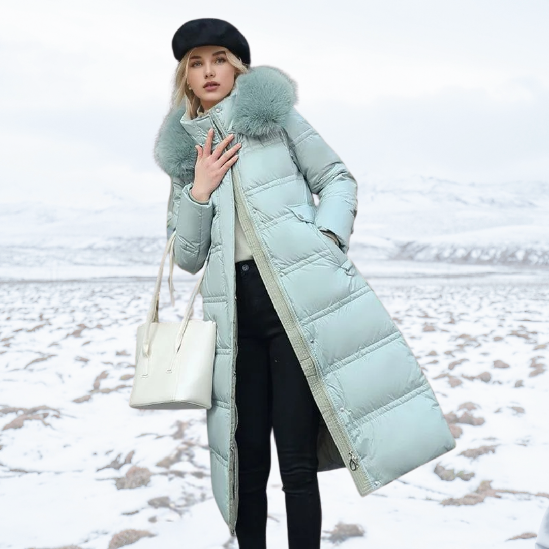 Lucia | Parka de Invierno de Diseño con Capucha de Pelo