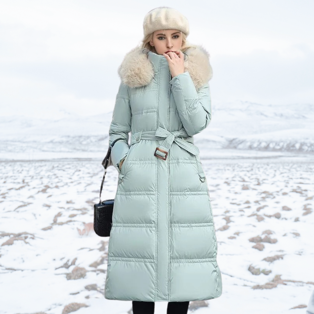 Lucia | Parka de Invierno de Diseño con Capucha de Pelo
