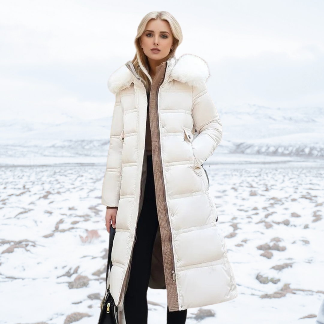 Lucia | Parka de Invierno de Diseño con Capucha de Pelo
