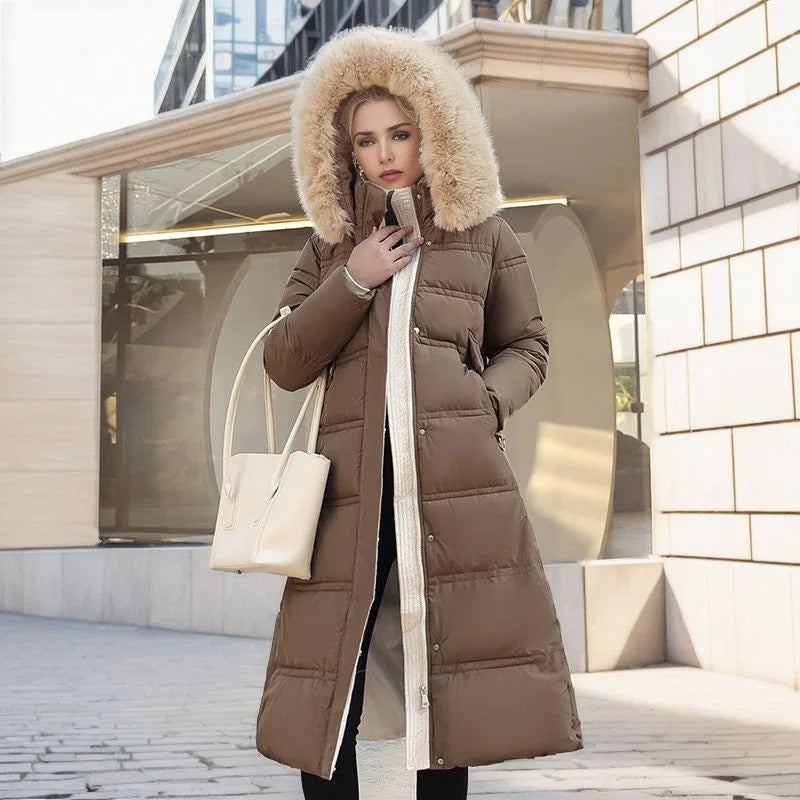 Lucia | Parka de Invierno de Diseño con Capucha de Pelo