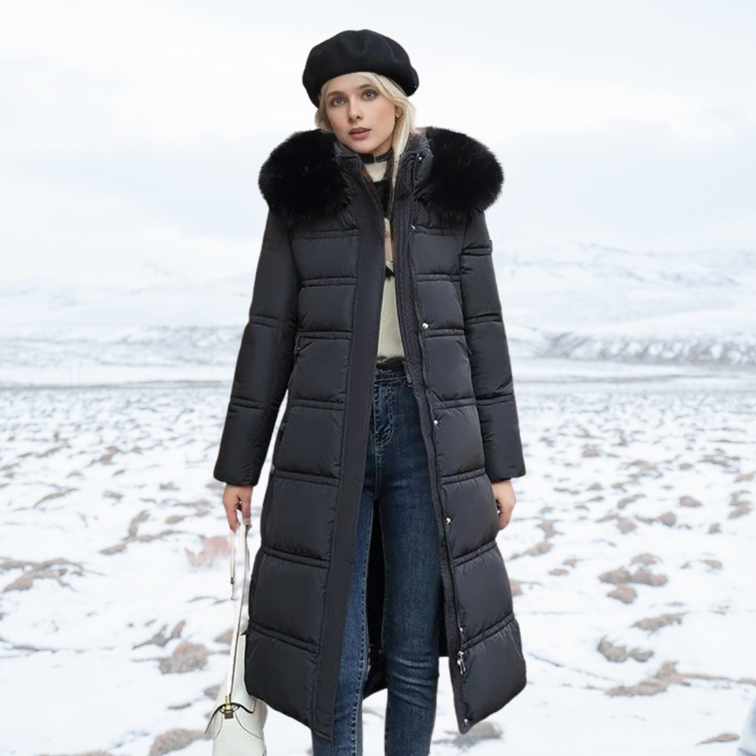 Lucia | Parka de Invierno de Diseño con Capucha de Pelo