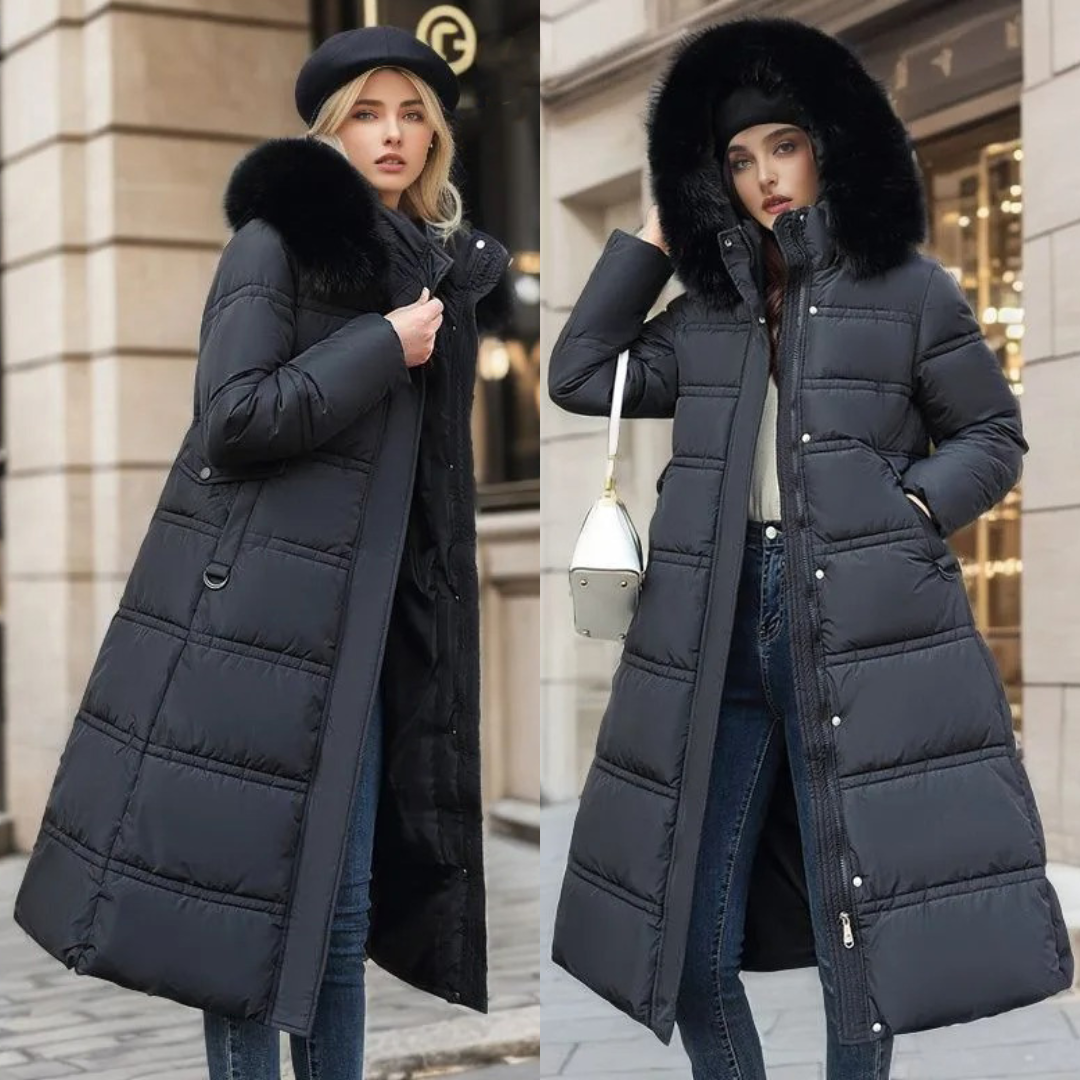 Lucia | Parka de Invierno de Diseño con Capucha de Pelo