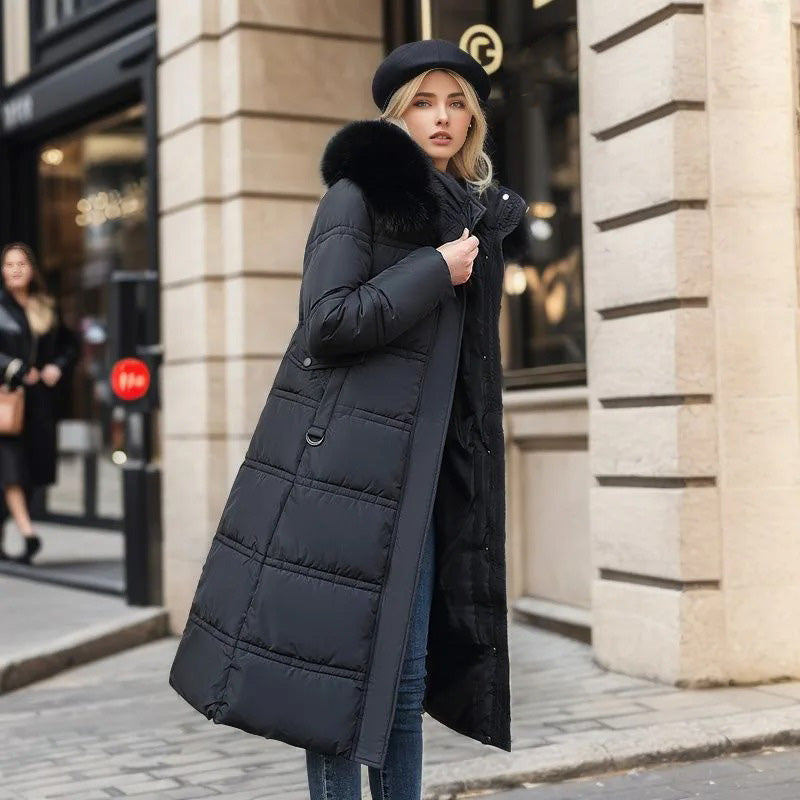 Lucia | Parka de Invierno de Diseño con Capucha de Pelo