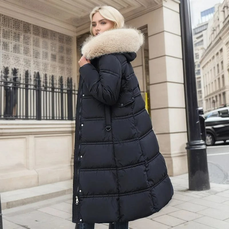 Lucia | Parka de Invierno de Diseño con Capucha de Pelo