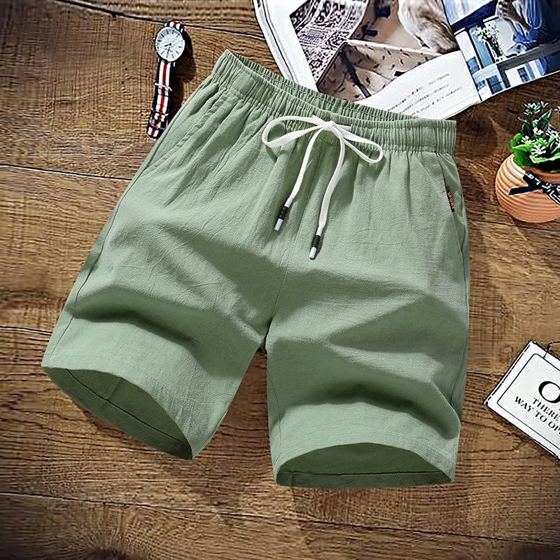 Lightweight Casual Bermuda Shorts with Adjustable Drawstring