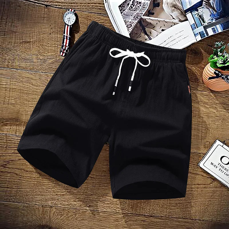 Lightweight Casual Bermuda Shorts with Adjustable Drawstring