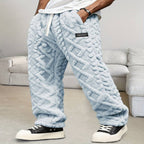 Geometric Print Elastic Waistband Pants