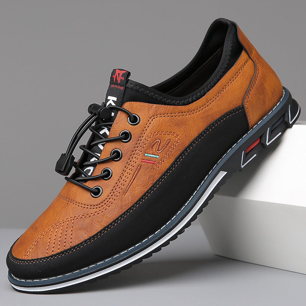 Nathan | Zapatillas Bajas Casuales de Piel Sintética con Cordones para Hombre