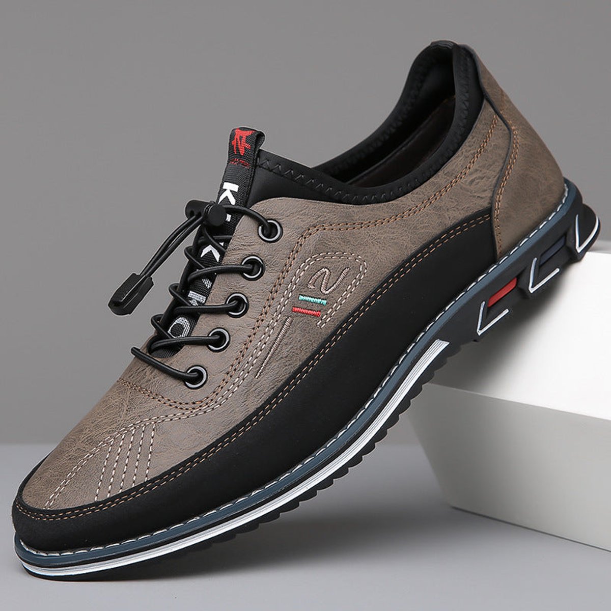 Nathan | Zapatillas Bajas Casuales de Piel Sintética con Cordones para Hombre