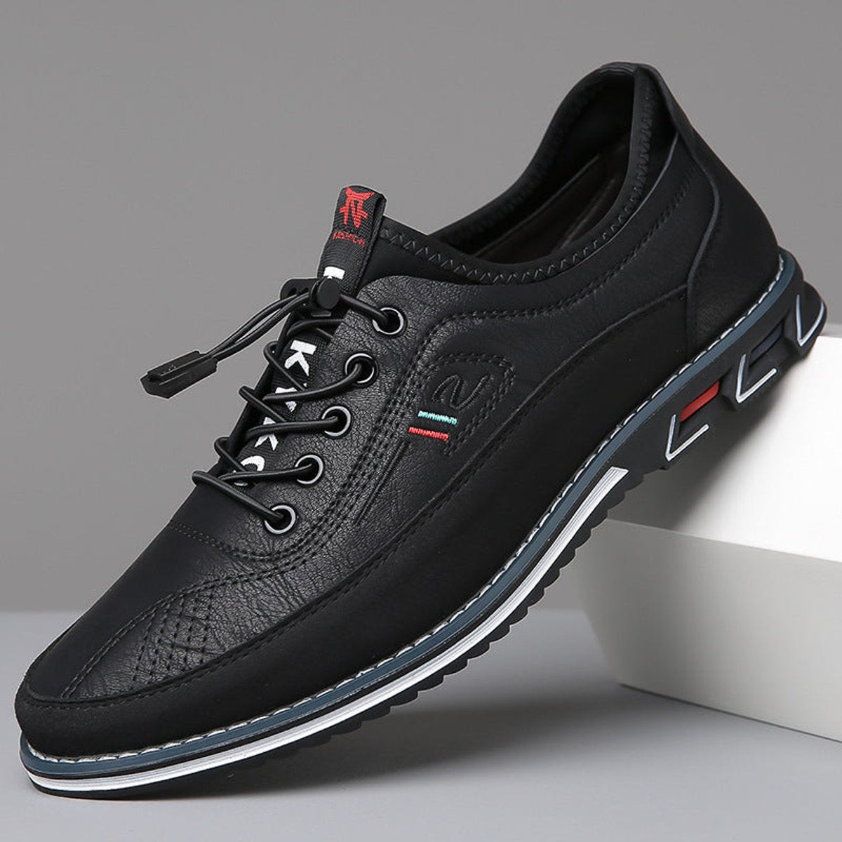 Nathan | Zapatillas Bajas Casuales de Piel Sintética con Cordones para Hombre