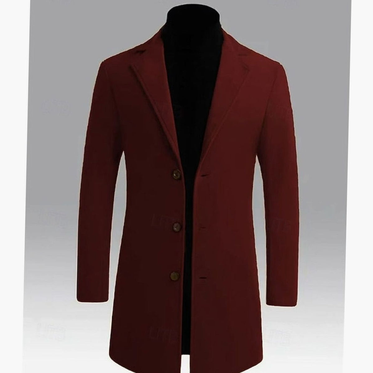 Alexander | Men's Classic Single-Breasted Long Wool Trench Coat
