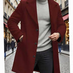 Alexander | Men's Classic Single-Breasted Long Wool Trench Coat