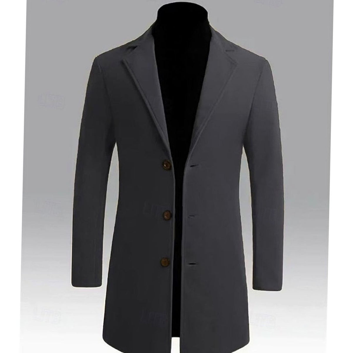 Alexander | Men's Classic Single-Breasted Long Wool Trench Coat