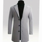 Alexander | Men's Classic Single-Breasted Long Wool Trench Coat