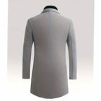 Alexander | Men's Classic Single-Breasted Long Wool Trench Coat