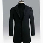 Alexander | Men's Classic Single-Breasted Long Wool Trench Coat