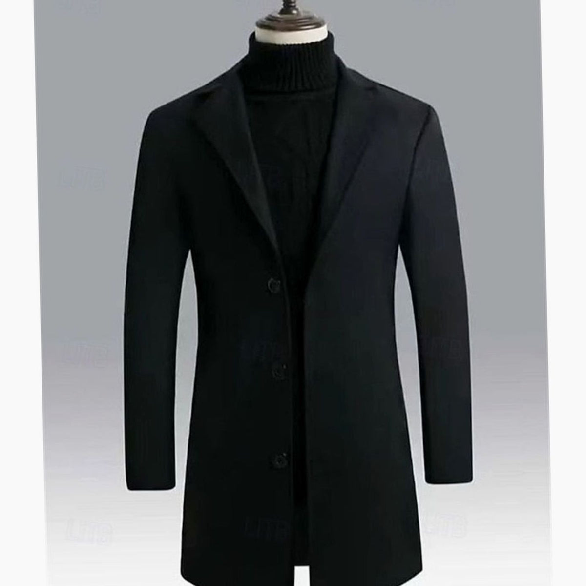 Alexander | Men's Classic Single-Breasted Long Wool Trench Coat