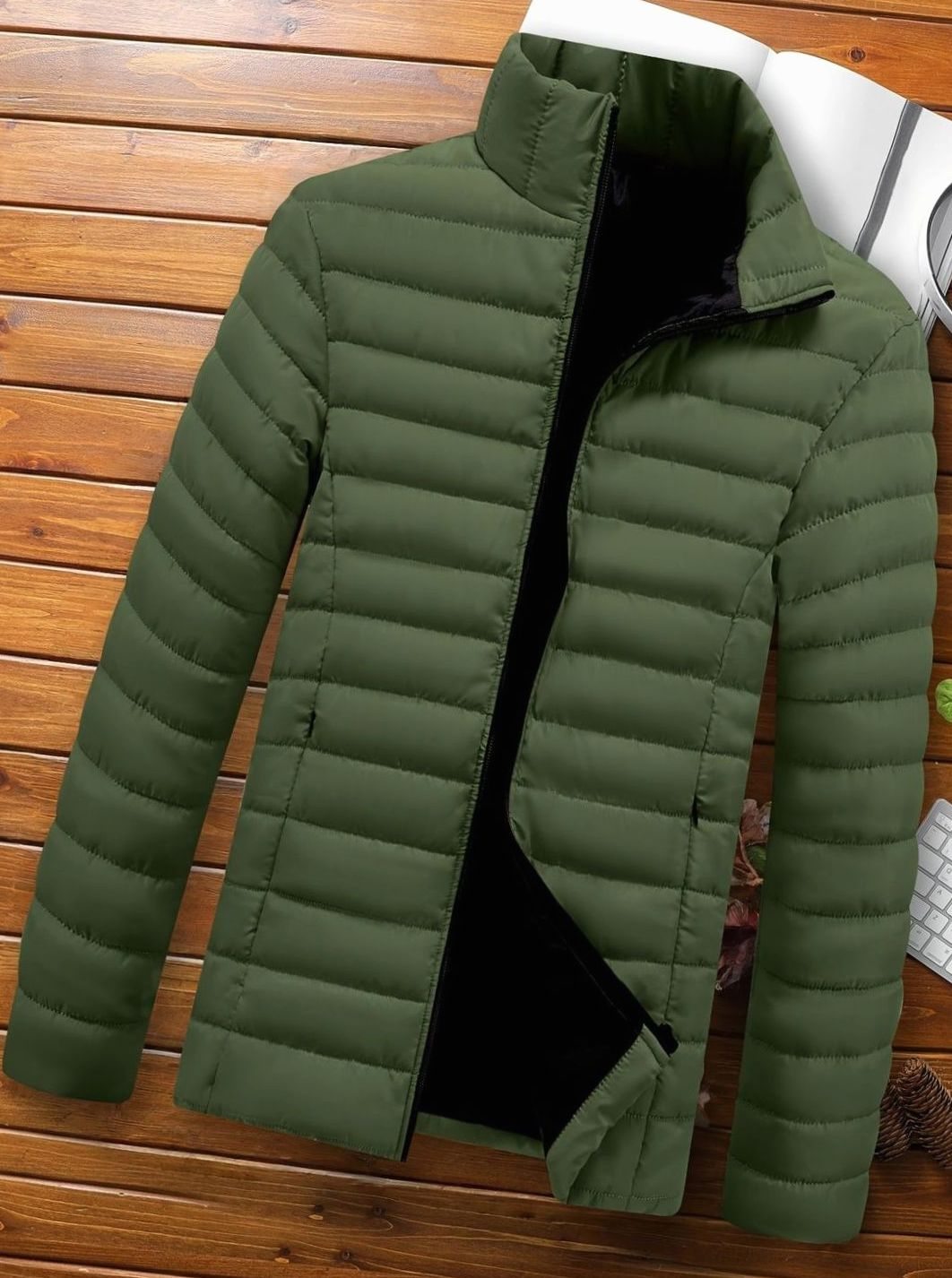 Elijah | Men's lightweight quilted zip-up jacket