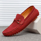 Sebastian | Mocasines de Ante Perforado sin Cordones para Hombre