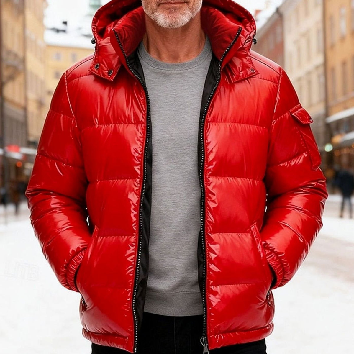 Sebastian | Abrigo de invierno acolchado de hombre con capucha y aislamiento