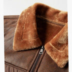 Caleb | Men's quilted winter coat with faux fur and sherpa collar