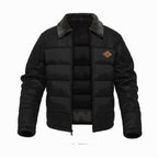 Caleb | Men's quilted winter coat with faux fur and sherpa collar