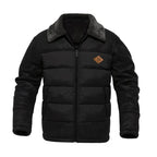 Caleb | Men's quilted winter coat with faux fur and sherpa collar