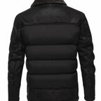 Caleb | Men's quilted winter coat with faux fur and sherpa collar
