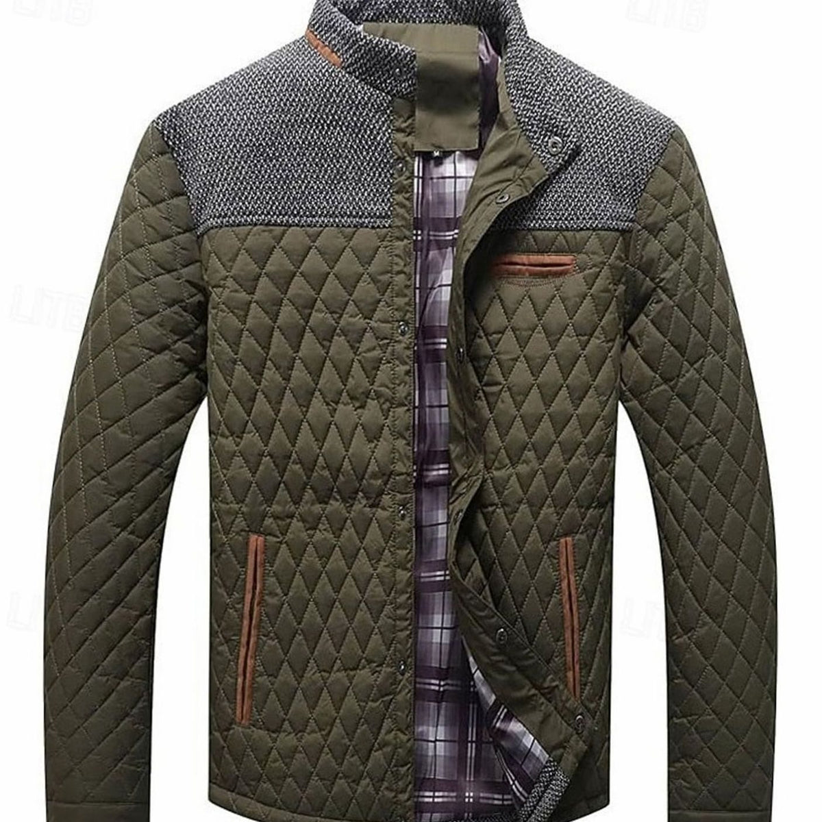 Jackson | Chaqueta acolchada de hombre con cuello alto y botones