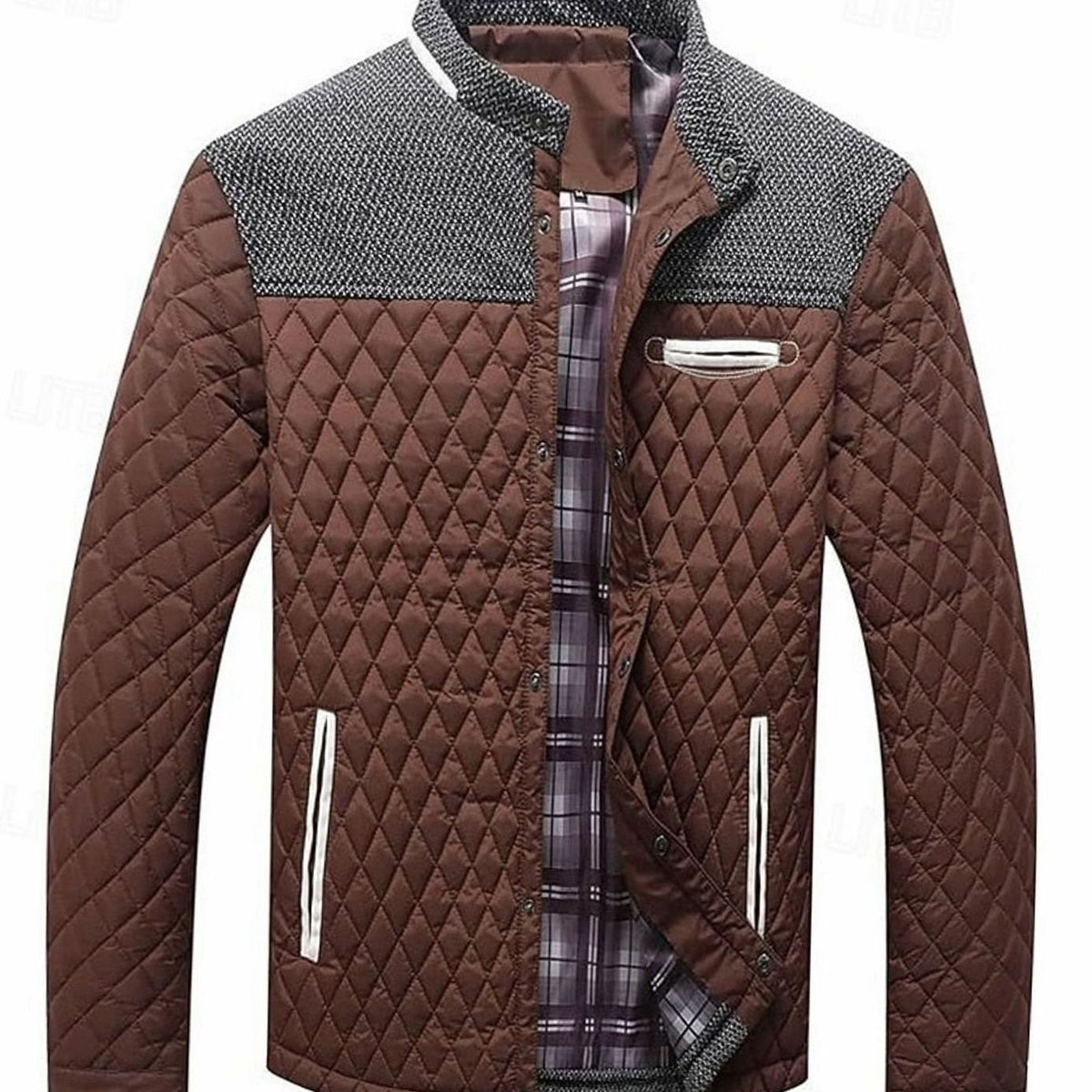 Jackson | Chaqueta acolchada de hombre con cuello alto y botones
