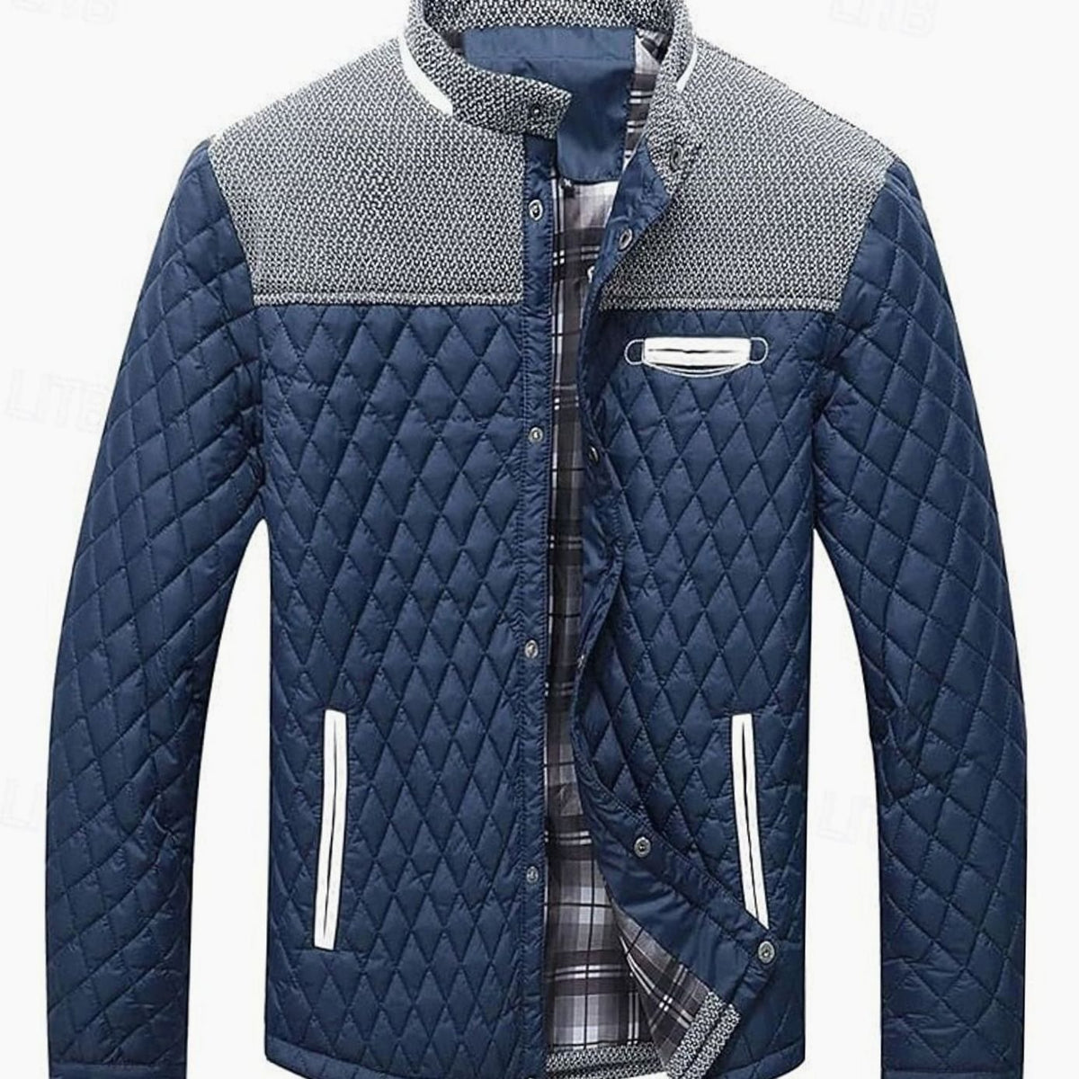 Jackson | Chaqueta acolchada de hombre con cuello alto y botones