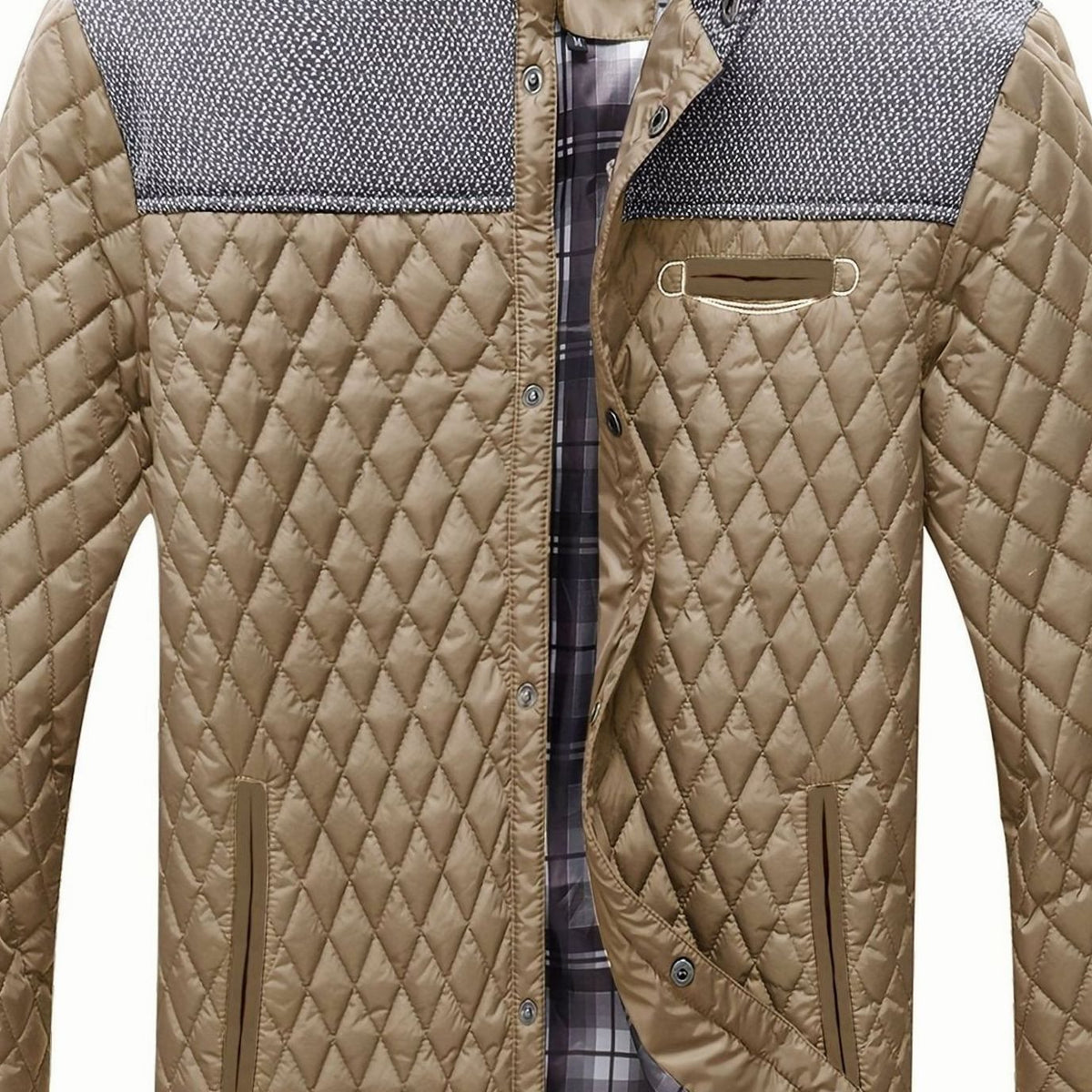Elijah | Chaqueta acolchada ligera de hombre con cuello alto y cremallera