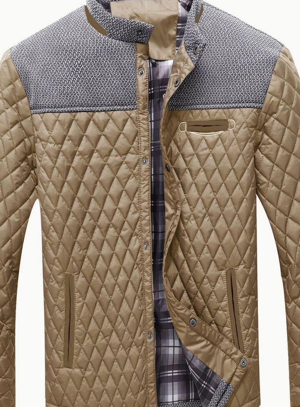 Elijah | Lightweight men's quilted jacket with high neck and zip