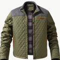 Elijah | Men's insulated quilted jacket with high collar and snap buttons