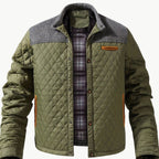 Elijah | Men's insulated quilted jacket with high collar and snap buttons